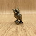 thumbnail image 7 of Vintage Brass Owl Figurine - Small Collectible Owl Statue Ornament, Elegant Desk Decor for Home Office Shelf Display, Timeless Decorative Sculpture for Gift Giving, Brown, 1pcs, 7 of 7