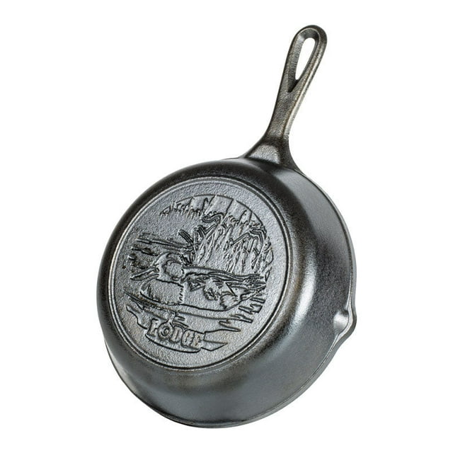 Skillet Lodge Wildlife Serie-Mallard, hierro fundido, 20 cm, negro