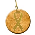 thumbnail image 1 of Gold Ribbon for Childhood Cancers Awareness Ceramic Ornament, 2.81 Dia, 1 of 1
