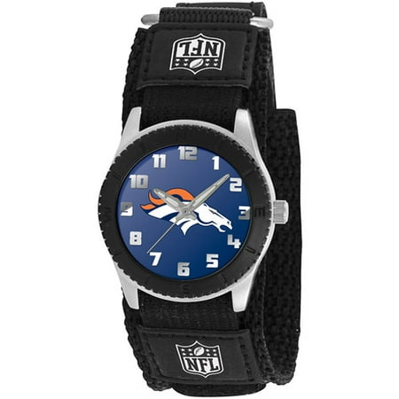 Game Time NFL Kids' Denver Broncos Rookie Series Watch, Black Velcro Strap