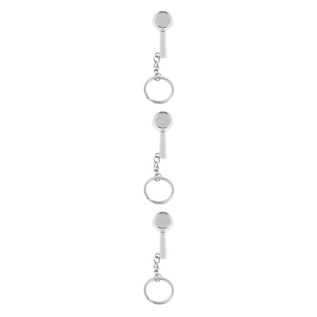 kurtrusly Keyring Key Chain Ring Coffee Accessories Stylish and Compact Silver Portafilter 2x2x2cm 3Set
