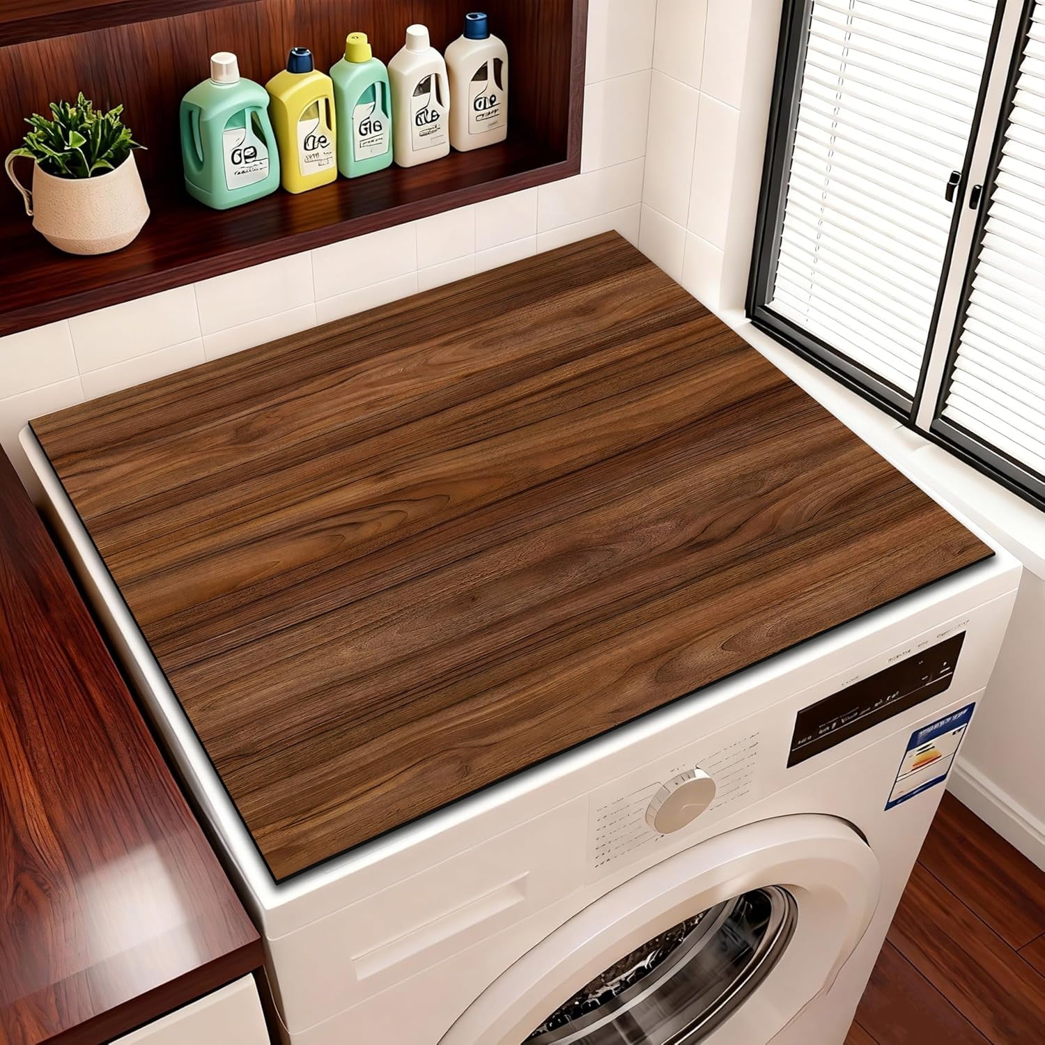 Washer and Dryer Covers for the Top 23.6" X 19.7", Washer and Dryer Top Protector Mat, Non Slip Washing Machine Dust Cover Pad for Laundry Room Kitchen Home Decor