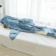 thumbnail image 2 of Shark Blanket Hoodie Shark Blanket Adult Shark Wearable Blanket Adult Super Soft Cozy Shark Sleeping BagM, 2 of 5