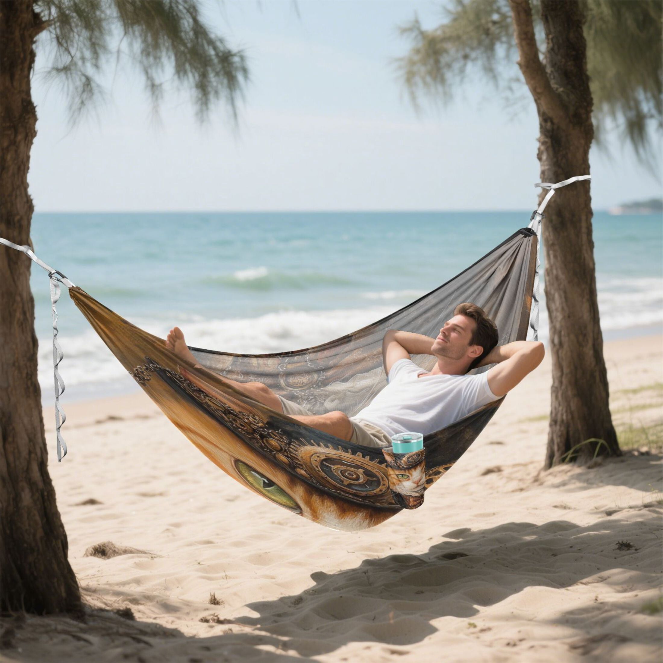 Hammock Camping Hammock Nylon Portable Hammock Travel Camping Hammock Jazz Cat
