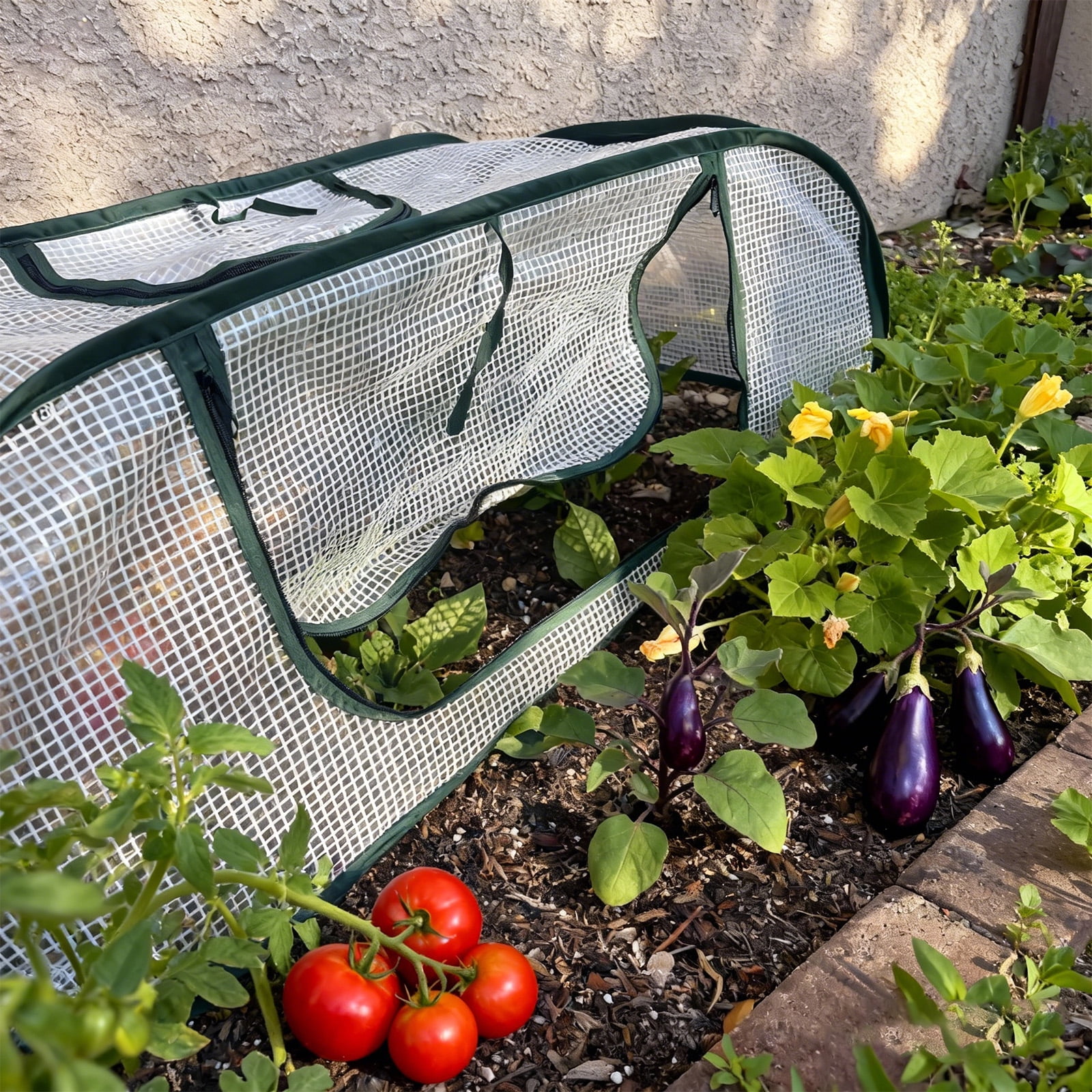 Garden Cover for Raised Bed Foldable Clear Greenhouse for Freeze Protective Row Plant Cover Accelerator Door Vegetable