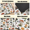 thumbnail image 4 of 2Pcs Kitchen Floor Rug Washable 2 Pieces Mushroom Mats for Bathroom Non Slip Waterproof Standing Kitchen Runner Mats 17”x30”+17”x47”, 4 of 6