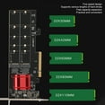 thumbnail image 3 of Dual NVMe PCIe Adaptateur, ASM1812 Puce PCIe 3.1 X8 Double M.2 PCIe NVMe Carte Adaptateur pour PC, 3 of 8