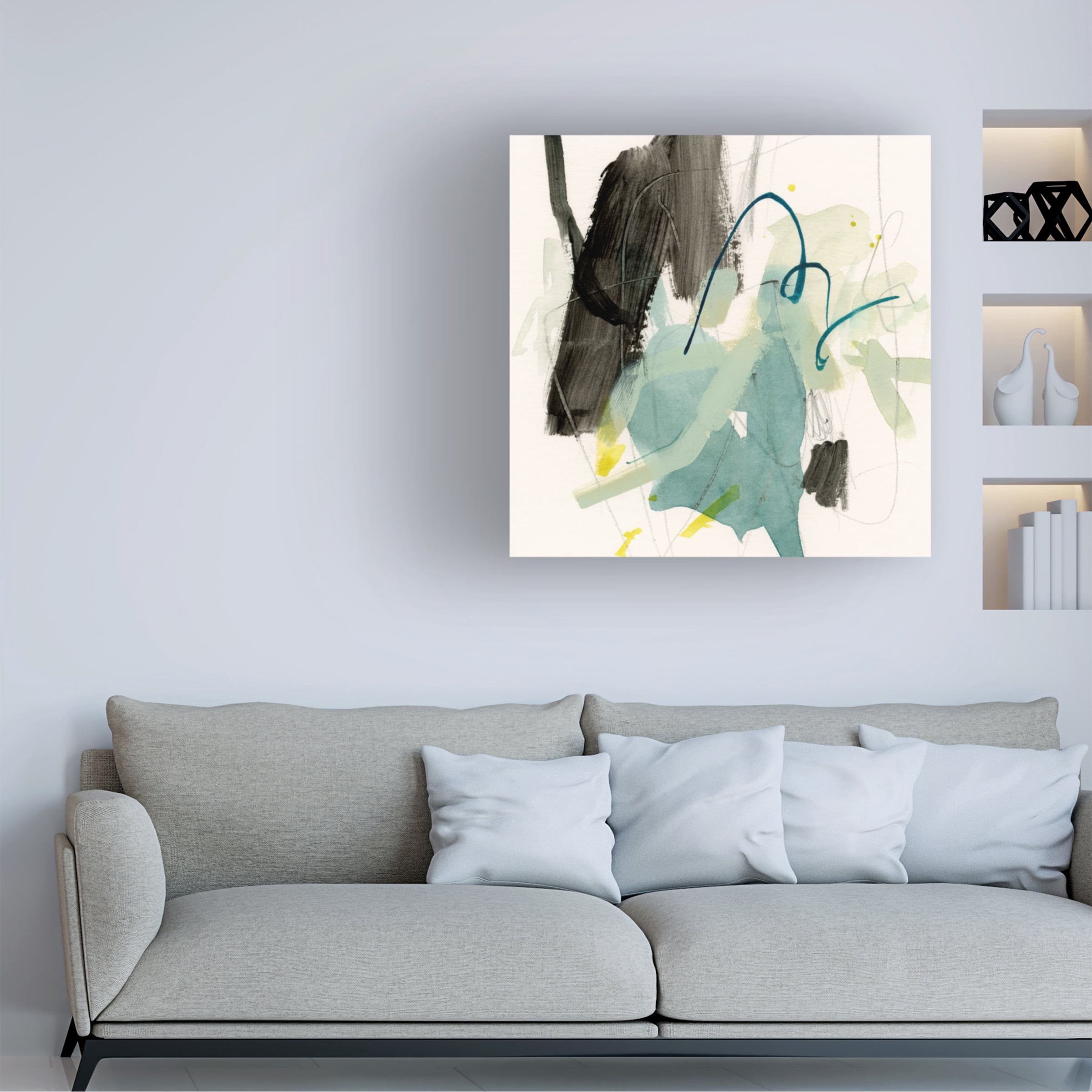 Victoria Barnes 'Seafoam And Slate I' Canvas Art