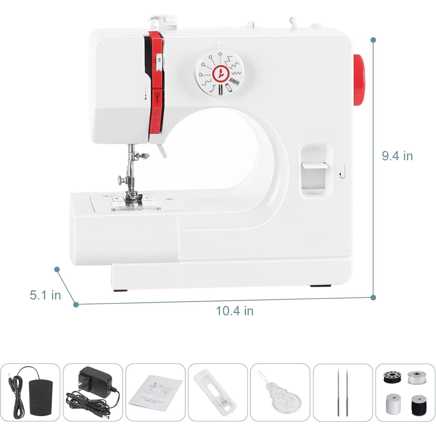 Sunexinlo 12 Built-In Stitches Handheld Sewing Machine