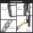 thumbnail image 6 of MoKo Clear Bag for Stadium Use Crossbody Purse for Women Clear Chest Bag with Adjustable Strap,Black, 6 of 7
