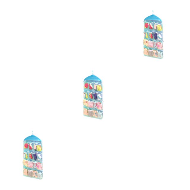 Matsuzay Bolsa colgante transparente de poliéster con 16 bolsillos para calcetines, sujetador, ropa interior, colgador, organizador de almacenamiento, 1 Type1 NO1 Matsuzay CBP007279