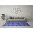 thumbnail image 3 of Ahgly Company Indoor Square Oriental Blue Industrial Area Rugs, 3' Square, 3 of 4