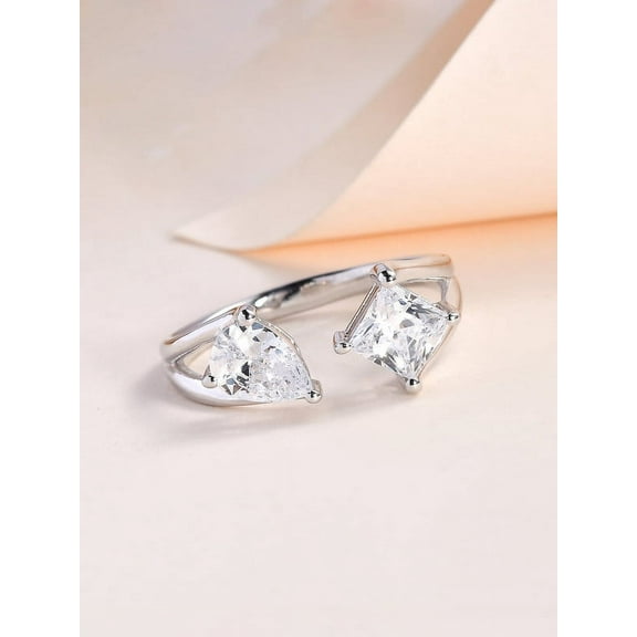 2.00 Ct Two Stone Moissanite Latest Design Wedding Ring for Women in 14K Yellow Gold Size 7 (D/VVS1) by Diamond-Capitals