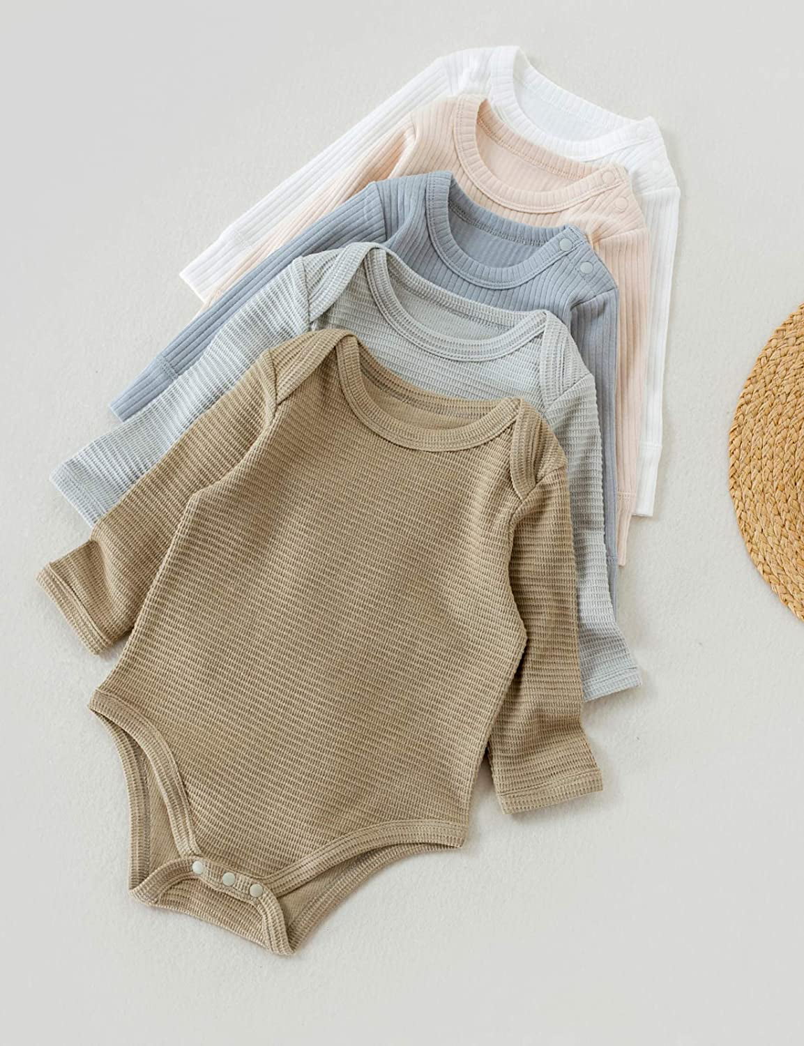 Girls and Boys Chuchu Puff 5-Pack Baby Variety Short Sleeve Bodysuits 0-18 Months…