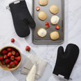 thumbnail image 2 of Kitchen Aid Gants de Four en Coton Asteroid avec Poignée en Silicone, Ensemble de 2, Noir, 2 of 6