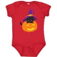 thumbnail image 3 of Inktastic Black Cat, Pumpkin, Cat With Witch Hat, Halloween Boys or Girls Baby Bodysuit, 3 of 5
