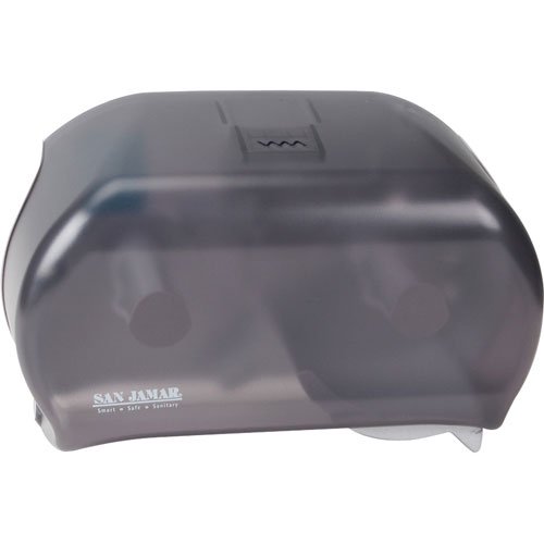 VersaTwin Tissue Dispenser, 8 x 5 3/4 x 12 3/4, Transparent Black Pearl -SJMR3600TBK