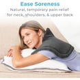 thumbnail image 2 of PureRelief Neck & Shoulder Heating Pad - 4 Heat Settings, Auto Shut-Off, Universal Fit, Magnet Closure, Soft Micromink, Storage Bag, 5-Year Warranty, Machine Wash (Charcoal Gray), 2 of 7