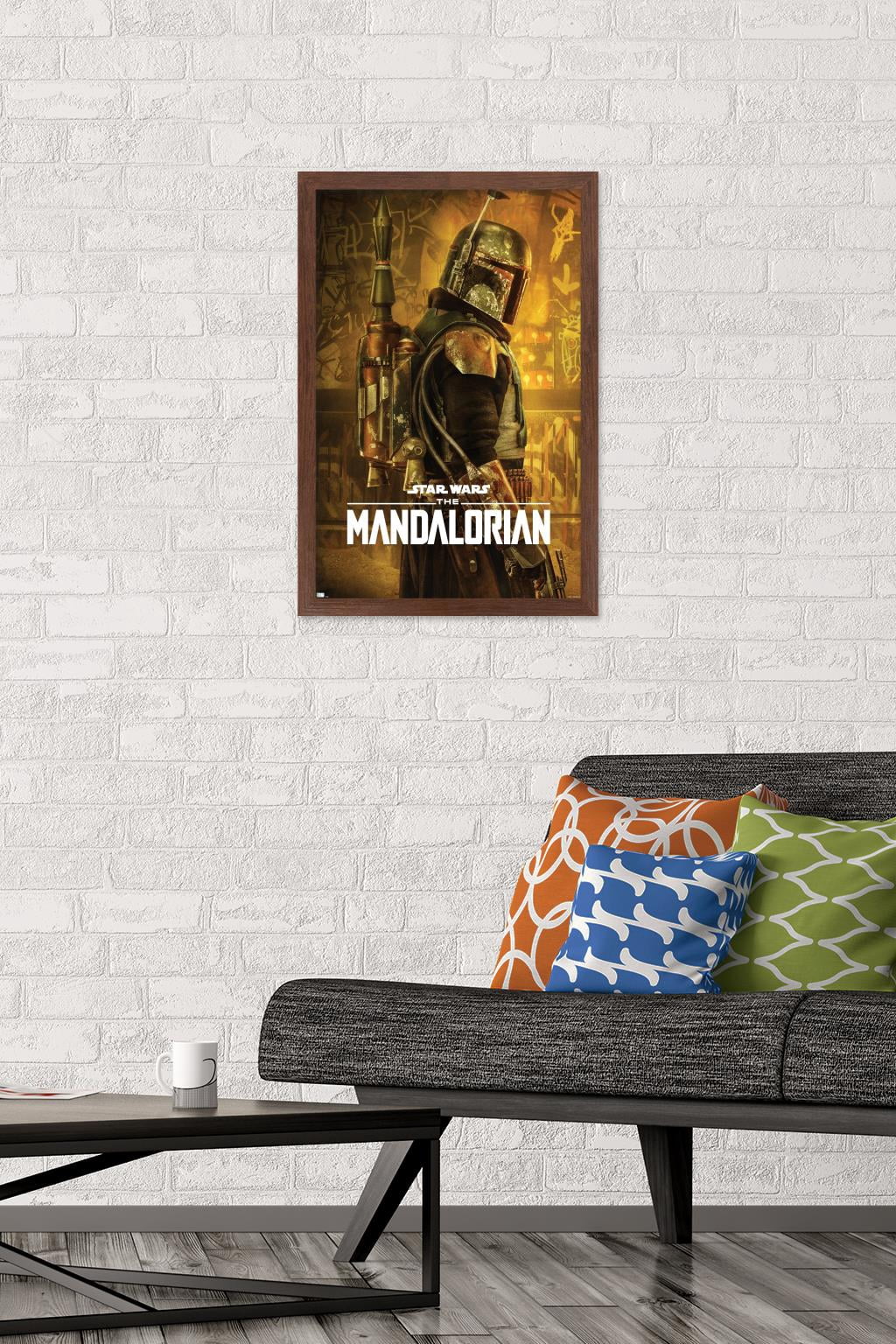 Star Wars: The Mandalorian Season 2 - Boba Fett One Sheet Wall Poster, 14.725" x 22.375", Framed