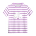 thumbnail image 4 of Gubotare Girl Shirt Girls' Tees Short Sleeve T-Shirt Casual Graphic Summer Crewneck Tops Size 6-7 (Purple,6-7 Years), 4 of 4