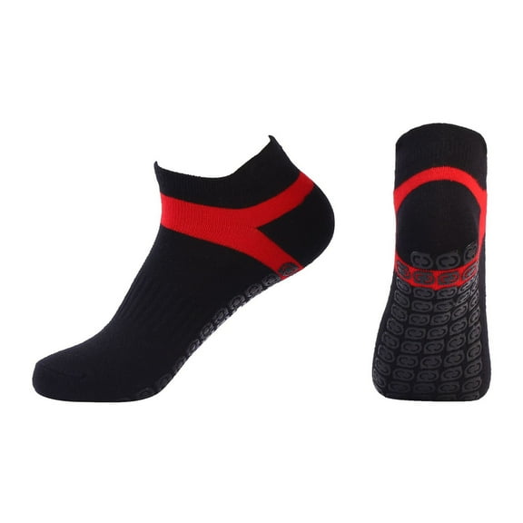 Womens Socks Crew Comfortable Breathable Non Slip Short with Adhesive Dots