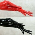 thumbnail image 4 of 1 Pair High Elasticity Solid Color Dance Gloves Bright Faux Leather Stage Show Long Gloves Cosplay Accessories, 4 of 7