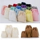 thumbnail image 2 of Bolsa de almacenamiento con cordón de algodón, bolsas de lona blanca para dulces, regalo, bolsa reutilizable, artículos diversos para el hogar, bolsas a prueba de polvo para organizar, 2 of 5