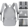thumbnail image 4 of Mochila HOMIEE para portátil casual ligera de 15,6 pulgadas de nailon gris, 4 of 7