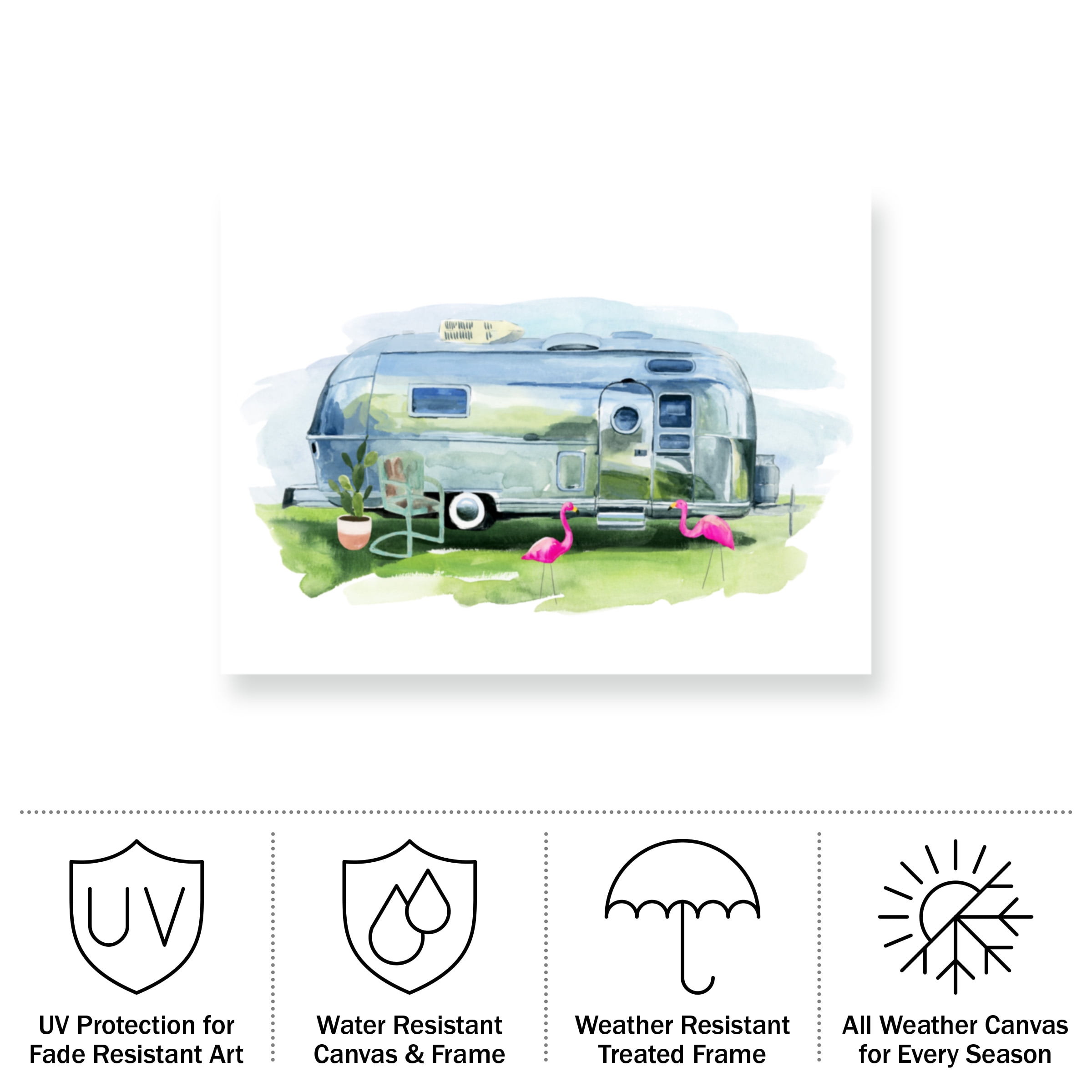 Annie Warren 'Happy Camper I' Outdoor All-Weather Wall Decor