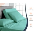 thumbnail image 3 of SGI Bedding Egyptian Cotton Top Split Sheet Set Solid Adjustable Bed 32" Split Head Cal King 1000 TC 18" Deep Aqua Green, 3 of 9