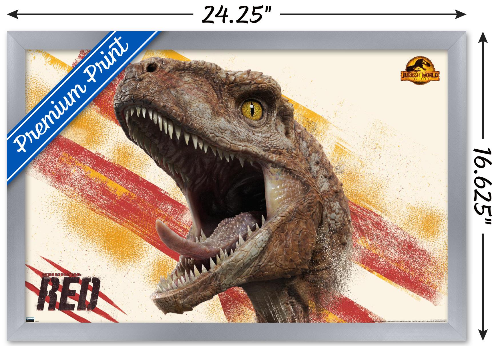 Jurassic World: Dominion - Red Wall Poster, 14.725" x 22.375" Framed