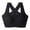 Black, variant on Women's Adjustable Sports Front Closure Extra Elastic Breathable Lace Trim Bra Athletic Workout Clothes for Women Large Sports Bra Sports Exercise Shirt with Shoulder Support Workout Too Workout Bra