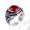Red, variant on Mens Titanium Steel Ring Retro Gem Snake Design Geometric European Styles Red Diamond Accent Seven To Thirteen