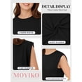 thumbnail image 4 of MOYIKO Womens Summer Tops Casual Loose Fit Cap Sleeve T Shirts Basic Crewneck Tank Tops Trendy Plain Womens Clothes Tee, 4 of 7