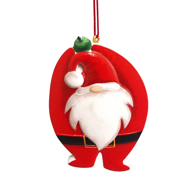 Gibobby Decoración de Navidad 2021 colgante de árbol conmemorativo accesorios de resina de Navidad colgante de Navidad(A)