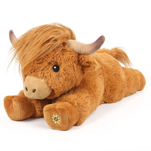 Animal de peluche Cuckool Highland Cow con sonido Moo Sound, 35 cm
