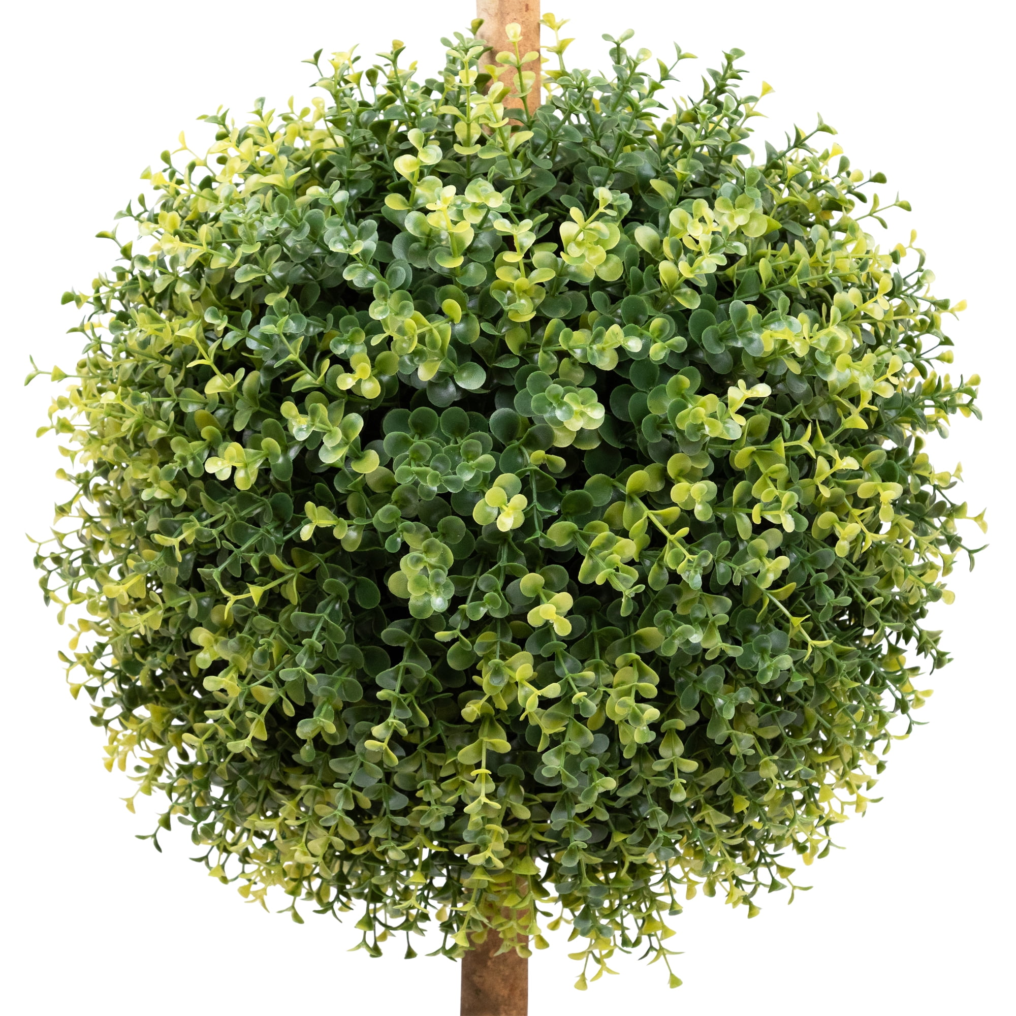 Northlight 4.6’ Unlit Artificial Potted Two-Tone Boxwood Double Ball Topiary Tree