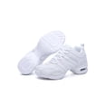 thumbnail image 4 of Crocowalk Girls Casual Thick Soled Walking Dance Shoes Practice Comfortable Cushioned Dancing Sneakers Non-Slip Platform Jazz Shoe White 8, 4 of 9