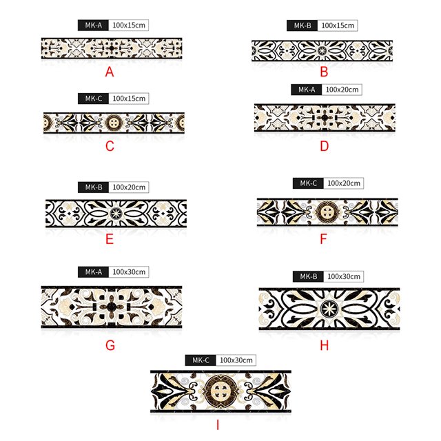 Maoww Staircase Sticker Removable Moisture-Proof Waterproof Wallpaper Steps Decals Hotel Home Bathroom Basin Baseboard Renovation Type2 L