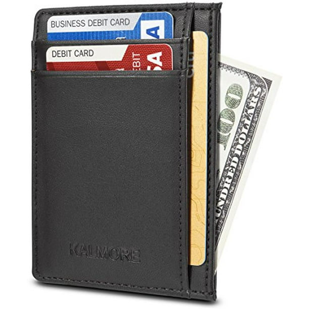 KALMORE - Credit Card Holder Genuine Leather Slim & Thin Pocket Wallet ...