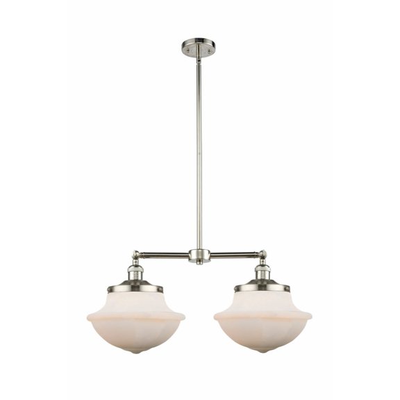 Innovations 209-PN-G541-LED Large Oxford 2 Light Chandelier part of the Franklin Restoration Collection, Polished Nickel