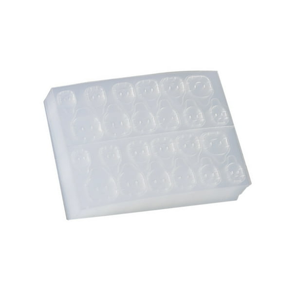 Vogacara Paquete de 50 pestañas de silicona para uñas, autoadhesivas, accesorios para mujeres, grifo adhesivo, pasador de doble cara, diseño Type3