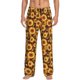 thumbnail image 1 of Balery Vintage Brown Plaid Sunflower Pantalones de pijama para hombre, pijama ultraligero, pantalón de descanso-Small, 1 of 6