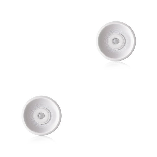 Ounissouiy 50LM LED luces nocturnas inalámbricas lámparas de dormitorio sin perforaciones pasillo de forma redonda herramienta de iluminación de noche Amarillo inducción 2piezas Ounissouiy CBP363522