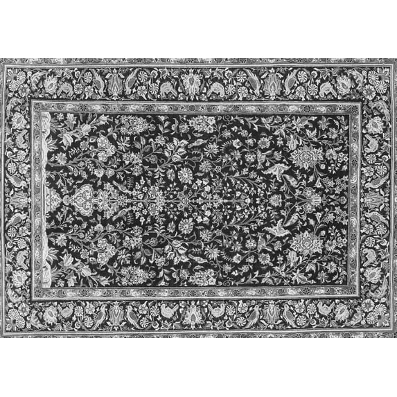 Ahgly Company Indoor Rectangle Persian Gray Traditional Area Rugs, 2' x 4'