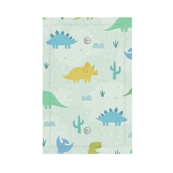 Cute Cartoon Dinosaurs Light Switch Cover Decorator No Device Blank Wall Plate 1-Gang Receptacle Outlet Decor