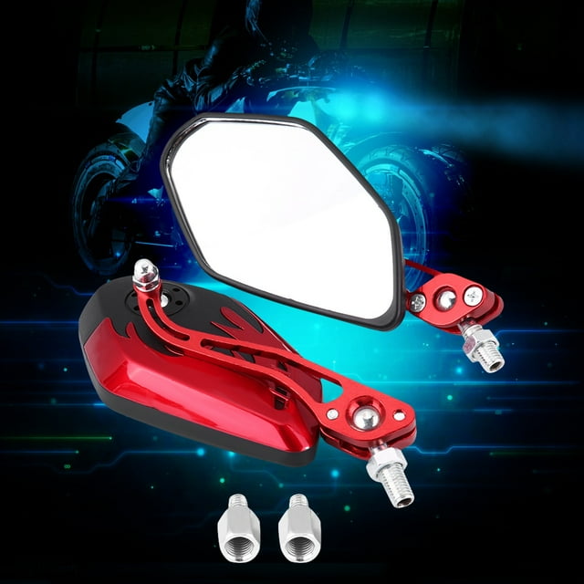 Motorcycle Rear View Mirrors, Universal 2pcs Adjustable Motorbike Side Mirror Ultra Clear For Scooters