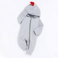 thumbnail image 2 of IROINNID Baby Bodysuit Long Sleeve Baby Girls Boy Zipper Cute Dinosaur Siamese Climbing Romper,Gray, 2 of 4