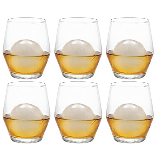 Vikko Whiskey Glasses Set of 6, Old Fashioned Whiskey Glasses 12.5 Ounce, Premium Scotch Glasses, Dishwasher Safe Bar Glasses