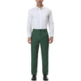 thumbnail image 2 of INSPIRE CHIC Men's Pants Stripes Zipper Closure Front Pockets Dress Pants 34 Green White, 2 of 7